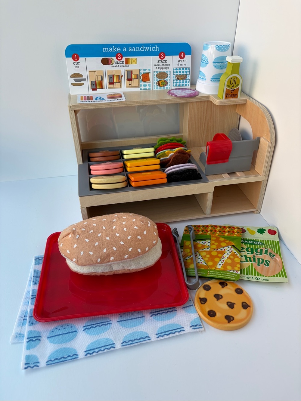 Melissa and Doug Slice & Stack Sandwich Counter Wooden Toy